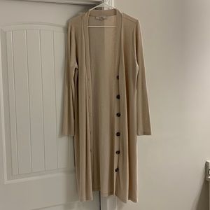 Beige duster cardigan